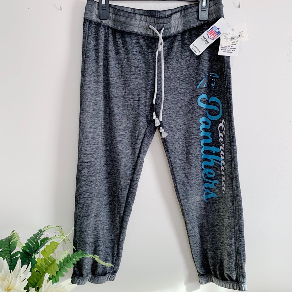 NFL Carolina Panthers Women’s Gray Sleepwear Jogger Pants - NWT